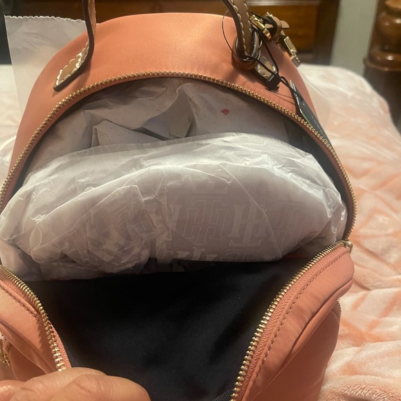 Adjustable backpack straps; twill lining; zip closure; gold hardware - Picture 7 of 13